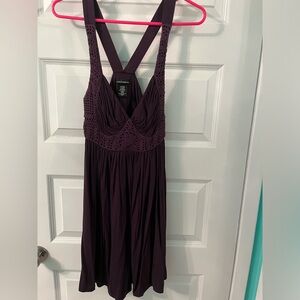 Victoria’s Secret dark purple crochet a line dress size small